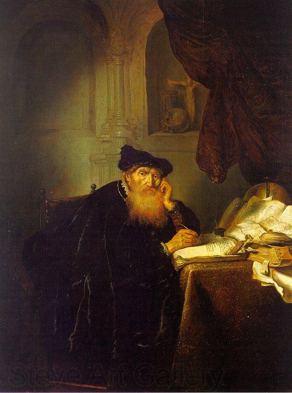 Abraham van der Hecken The Philosopher France oil painting art